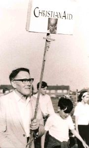 Sponsored walk from  Bertie's old Theological College, Burgh to Skegness, in aid of Christian Aid. 