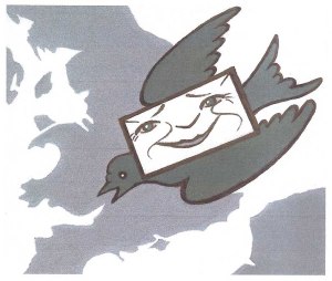 Smiling Letter Home. DKW after the original by AHH. 1916.