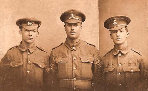 Centre: Sgt S. HIBBETT when training as a Sergeant.