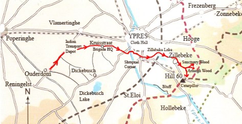 Ypres salent-Armagh Woods Map