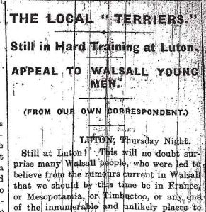 Nov 1914 Still in Luton Press