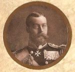 King George Vth. Stamp at front of Bertie's Autograph Album. 1916.