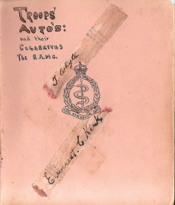 R.A.M.C Autogrphed Cigarette Papers. Red Cross Hospital. 1916. 