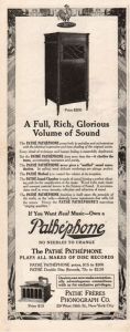 Pathephone Advertisement 1915.