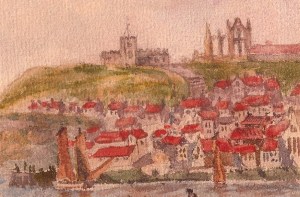Whitby. Watercolour. A.H. Hibbett. from PC The Linden Series. 