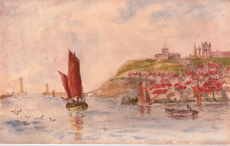 Whitby. Watercolour. A.H. Hibbett. from PC 