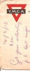 YMCA Postcard. 14th Oct 1915.