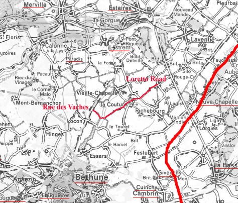 Rue des Vaches from Loretto Rd