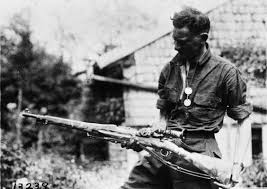 Camouflaged Springfield Rifle with telescope. www.pinterest.comimgres