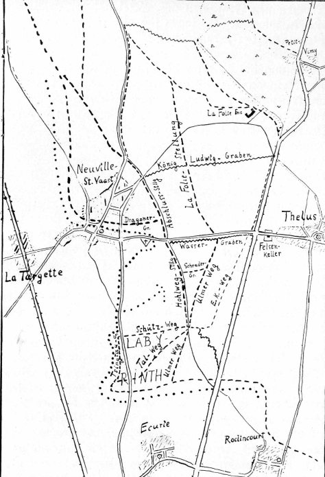 Front Line at Neuville St Vaast & Labyrinth, north of Arras.