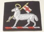 Lamb & Flag Badge of Queen's Royal Surrey regt.