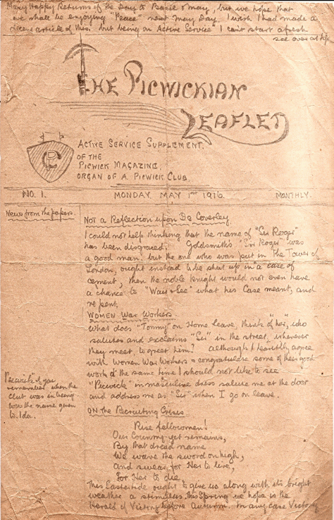 Pickwickian leaflet 1