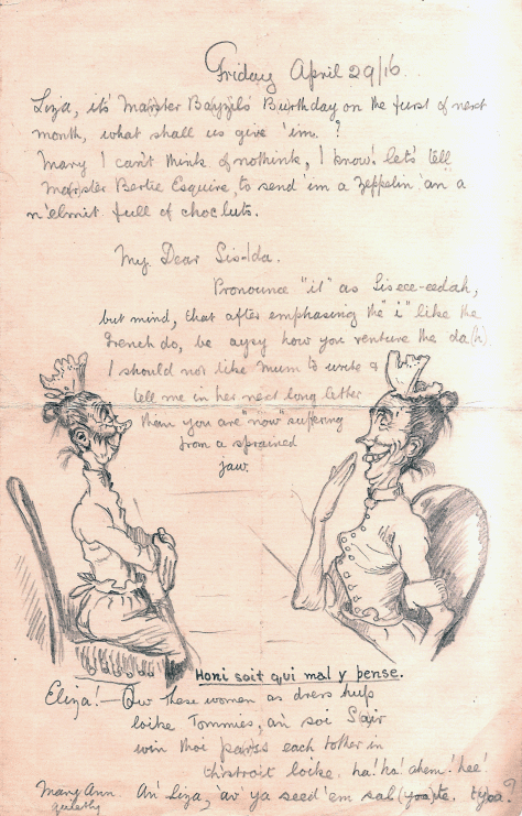 29th-April-1916.-Cartoon-Sister.