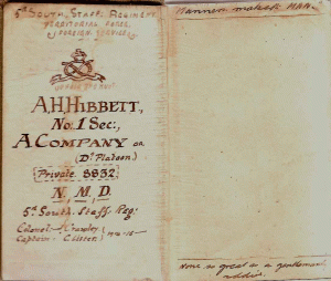 Pte Bertie Hibbett's Dictionary of Etiquette. 1915.