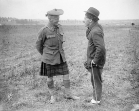 'Charlie Chaplin' dressed for Trrops Concert Party Ecoivres. 