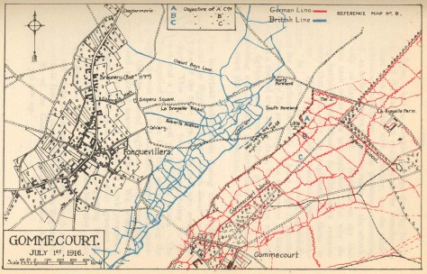 British & German front Lines at Fonquevillers/ Gommecourt. 