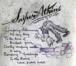 Sniper Atkins A.H.Hibbett. May 1916.