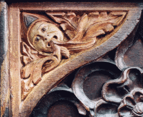 Green Man Roodscreen Combe Martin 1500-1550