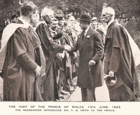 Prince of Wales Visit to QMS. 1920?